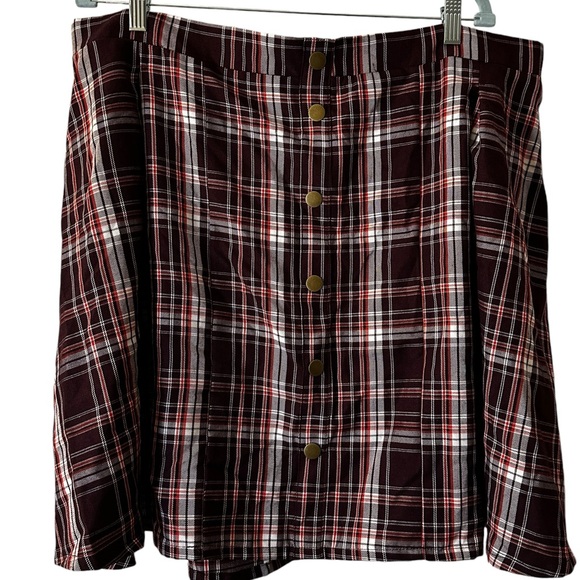 Mini Twill Pleated Skater Skirt- Plus Size 2X 18-20 - Picture 2 of 11